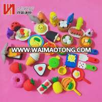 Multiple shapes colorful mini school kid cute rubber 3d eraser